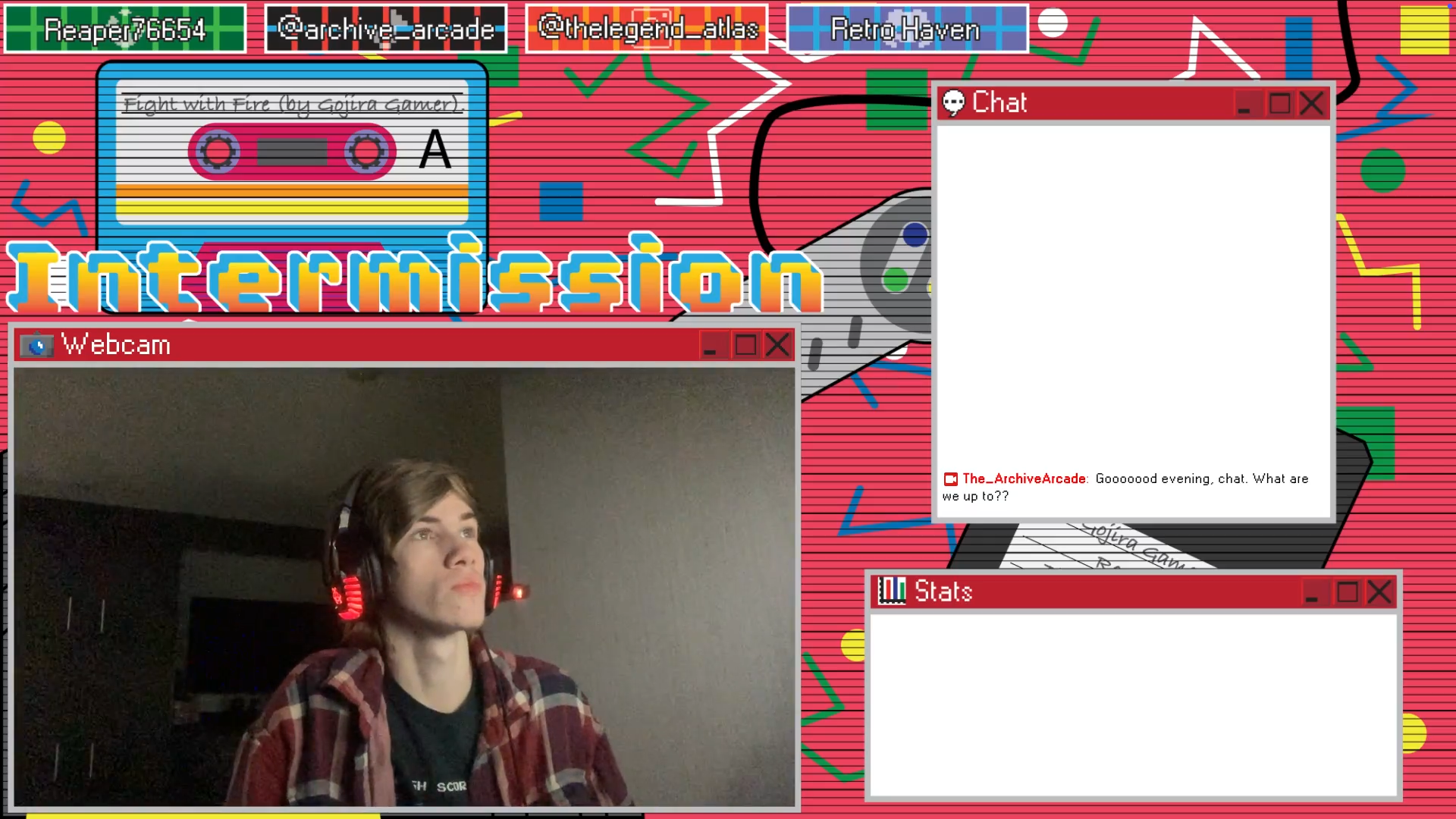 A screenshot for a mockup of the retro overlay.